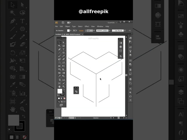 Illustrator Tutorial: Geometric Pattern | #Shorts | Illustrator Geometric Pattern