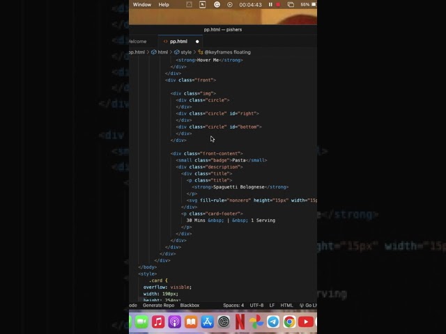 creating cards using HTML and SCC