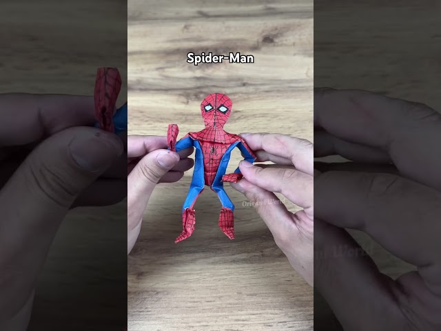 EASY ORIGAMI SPIDER MAN TUTORIAL STEP BY STEP | HOW TO MAKE SPIDER MAN FROM ORIGAMI PAPER EASY CRAFT