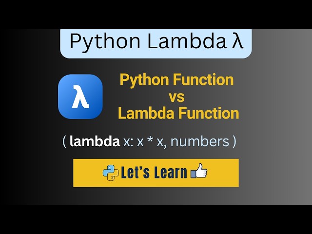 Python Functions vs Lambda Functions Explained with Examples