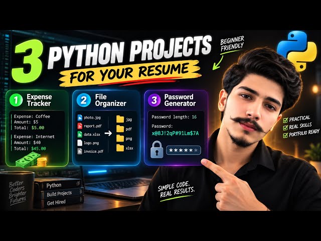 3 Python Projects for Beginners You Can Put on Your Resume 🐍