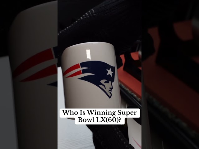 Who is Winning Super Bowl LV (60)? #sublimation #sublimationmug #seahawks #patriots