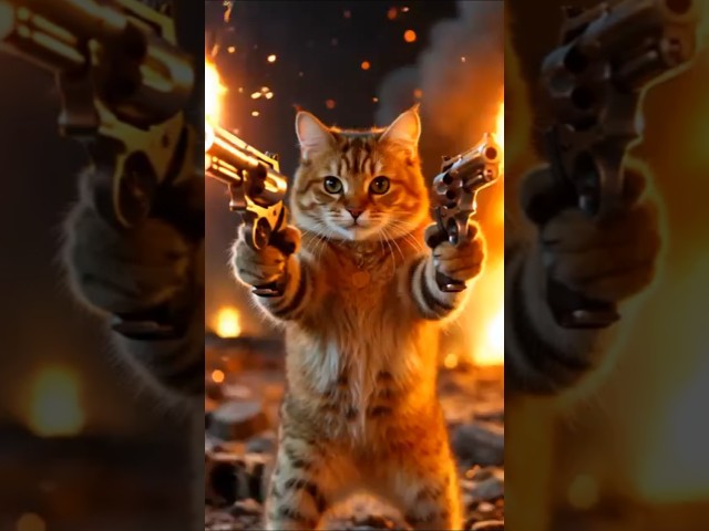 Cat's action time ⭐ #shorts #cat #cats