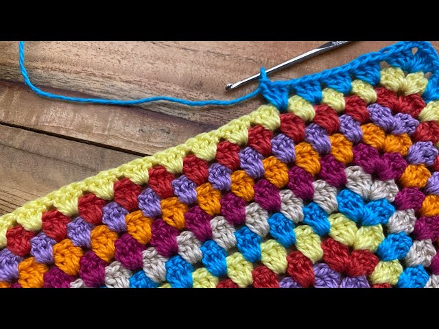 WOW. Look At This Crochet Rectangle Granny Square !! Easy & Versatile Project