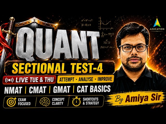 Quant Sectional Test 04 - LIVE Discussion | SNAP, NMAT, CMAT, GMAT & CAT Basics