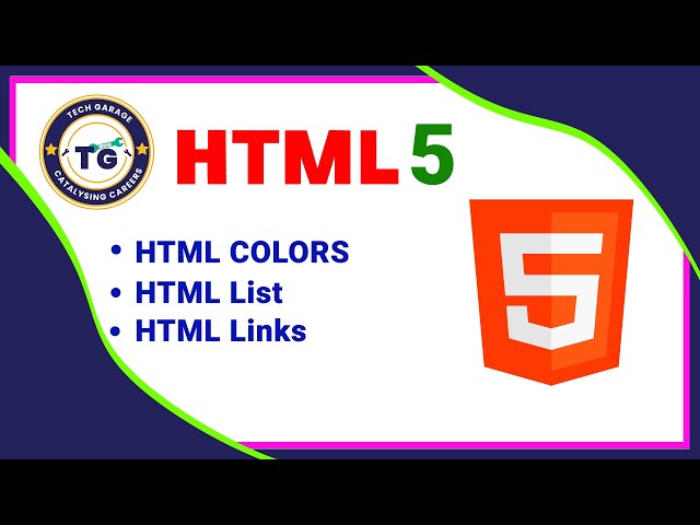 Learn HTML: Applying Colors, Creating Lists, and Adding Links | Tech Garage