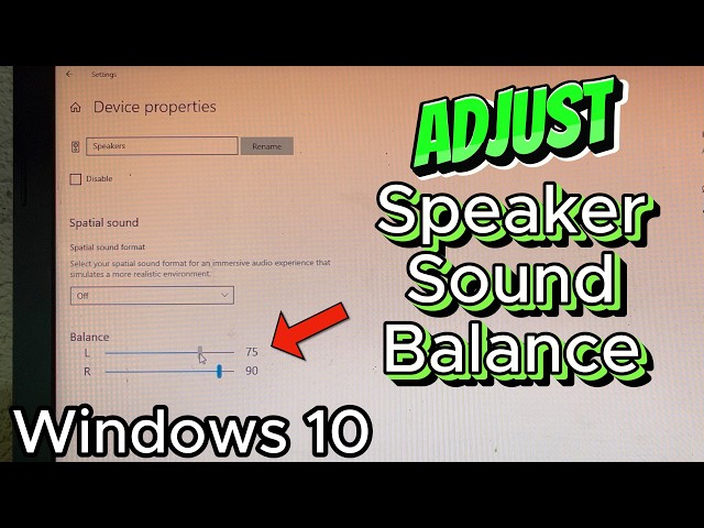 How to Adjust Speaker Sound Balance in Windows 10 PC/Laptop