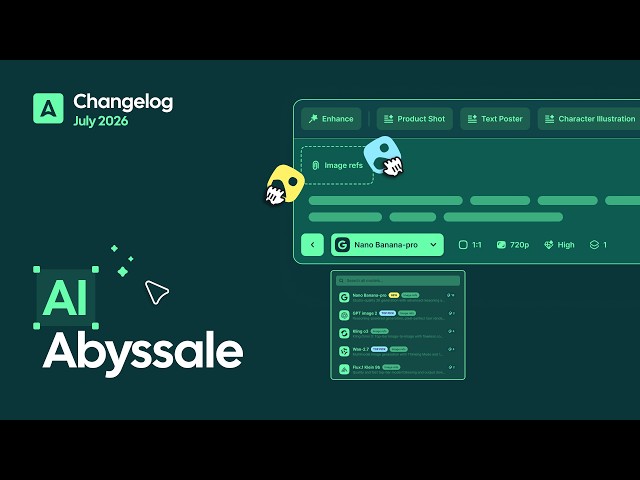 Abyssale July Update: New AI Toolbar + Multi-Model Support