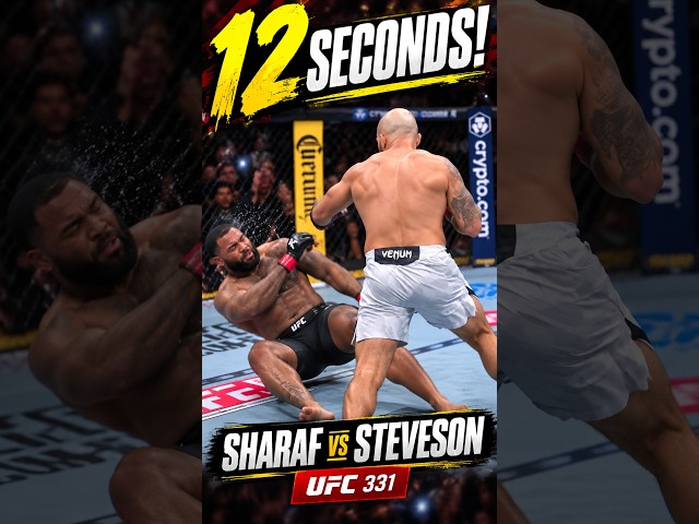 12 SECONDS  Sean Sharaf SHOCKS Gable Steveson 🤯  UFC 331 #shorts