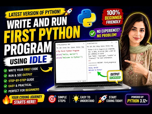 First Python program using Latest Python software|Basics of Python|Learn Python from scratch|