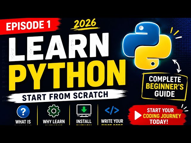 🔴Python Tutorial in Telugu | Install Python & VS Code | Hello World Program