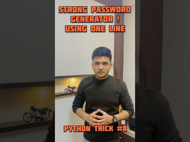 “Strong Password Generator! using Python” Python Trick #8 #coding #datascience #learnpython #python