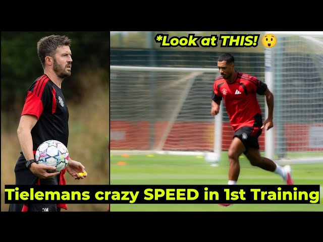 Moment Youri Tielemans Crazy SPEED in his FIRST TRAINING SHOCKS Carrick ahead of Atletico Madrid