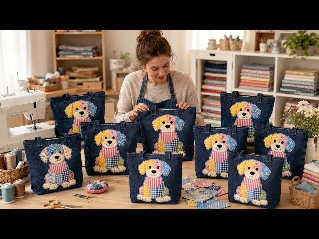 Don’t Throw Away Fabric Scraps! Turn Them Into This Adorable Patchwork Dog 🐶