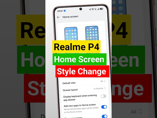 realme p4 home screen style change #howto #change #realme