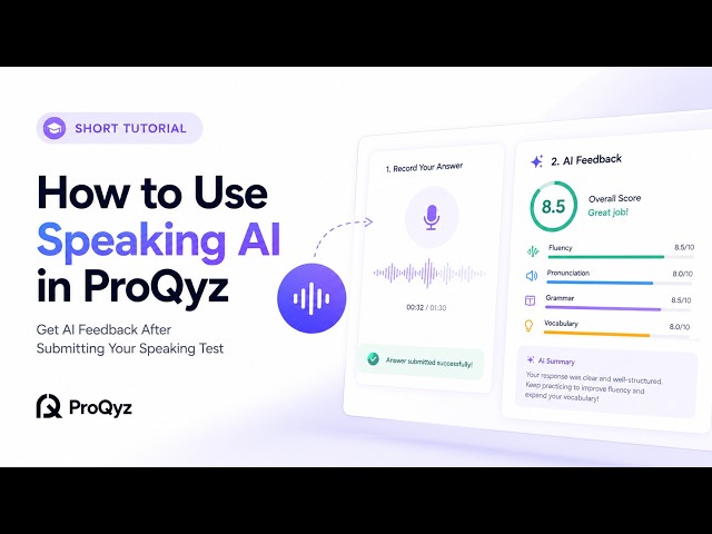 How to Enable AI Speaking Evaluation in ProQyz (Step-by-Step Tutorial)