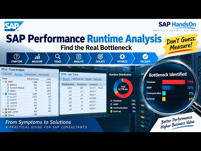 SAP Performance Runtime Analysis | Find the Real Bottleneck | SAP HandsOn