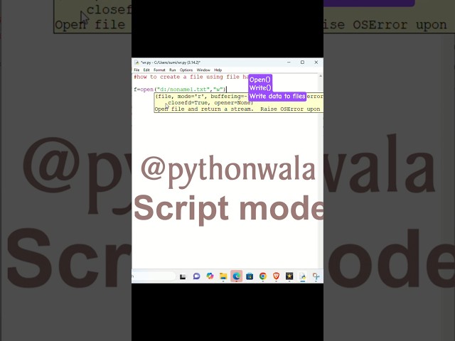 Are you handling the file wrong? use open() method 🐍 #python #learnpython
