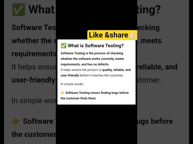 software testing in telugu #shorts #short #viral #trending #softwaretesting