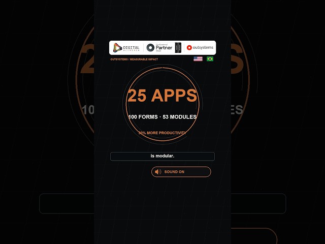 25 APPS. 100 FORMS. 53 MODULES. | OutSystems
