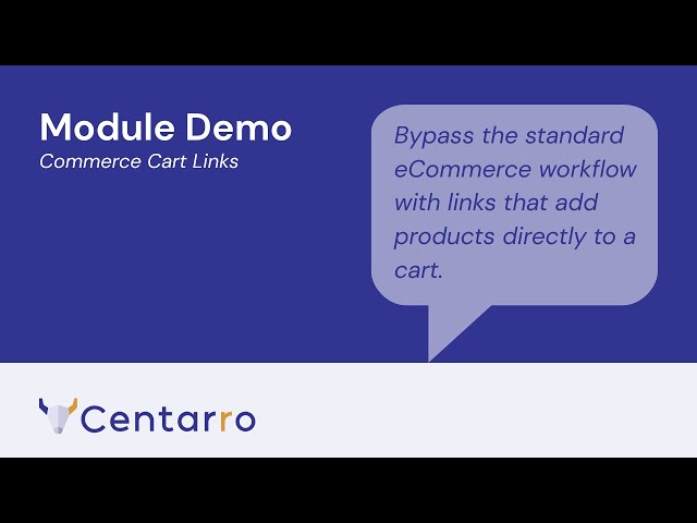The Commerce Cart Links Module for Drupal Commerce