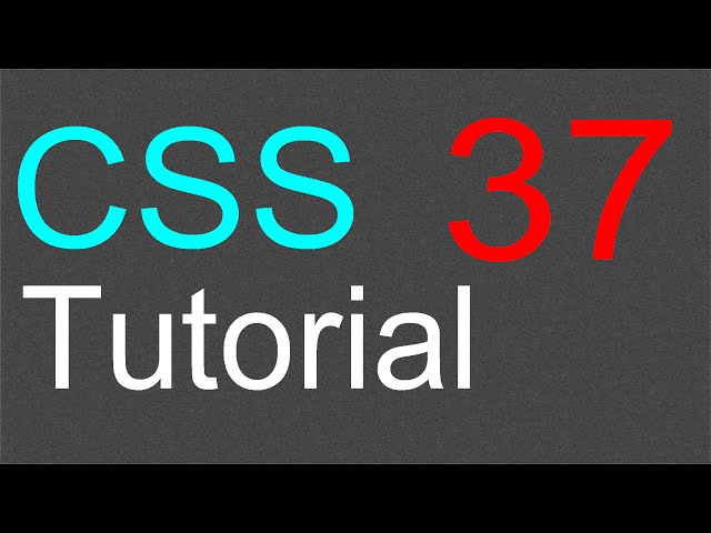 CSS Tutorial for Beginners - 37 - The cursor property