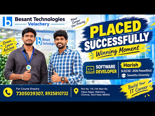 Best Full stack Training institute in Chennai| Harish Success Story |Best IT Training institute
