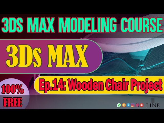 3ds Max & Corona Render Tutorial | Part 14: Wooden Chair Project & Polygon Modeling Topology