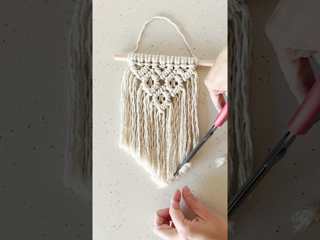 How to Finish a Macramé Wall Hanging (Step-by-Step Tutorial) 🧵 #macrametutorial #education