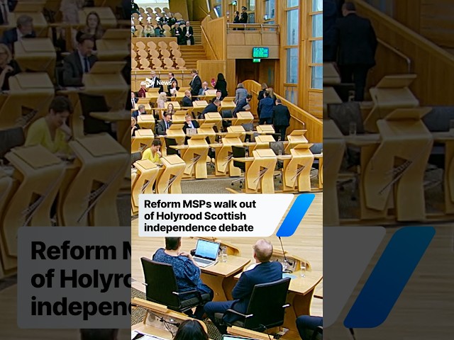Reform MSPs walk out of Holyrood Scottish independence debate #politics #news #currentaffairs