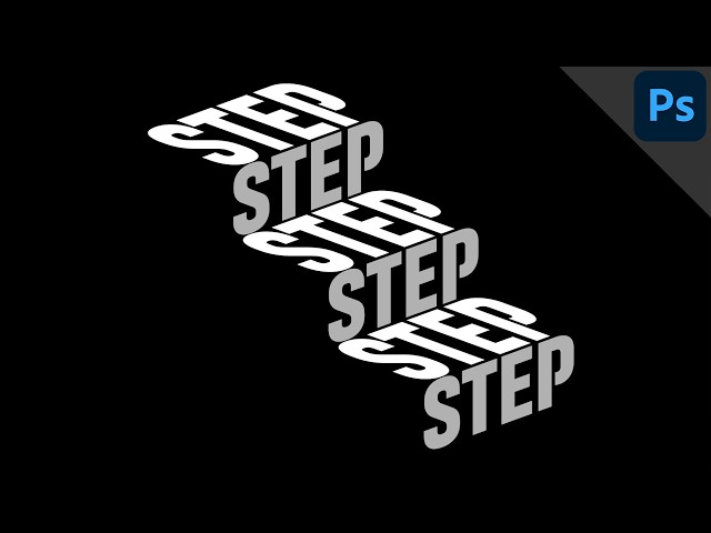 How to Create a Stair Text Effect in Photoshop | Text with Steps | Adobe Photoshop Tutorial