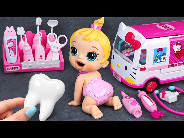 18 Minutes Satisfying Unboxing Doctor Toys, Hello Kitty Ambulance Playset ASMR | Tana Review