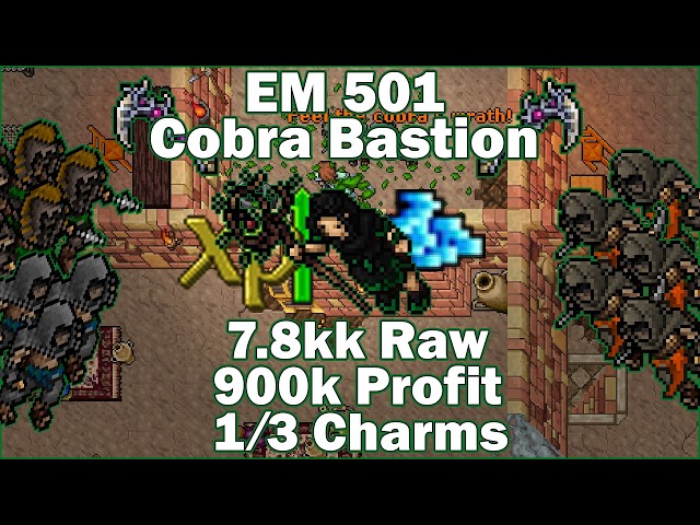 EM 501 Cobra Bastion - 1/3 Charms - Tibia Monk Hunt [15.32] - Post Monk Rebalance Buff