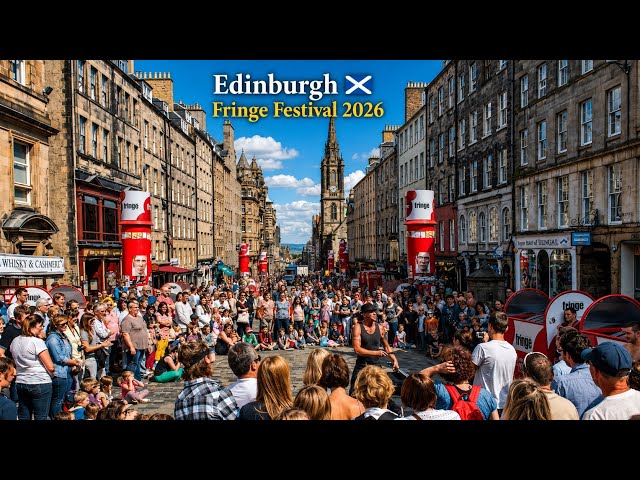 Edinburgh Fringe Festival 2026 Has Officially Started! 🏰 The City Is Already Packed | Scotland walk.