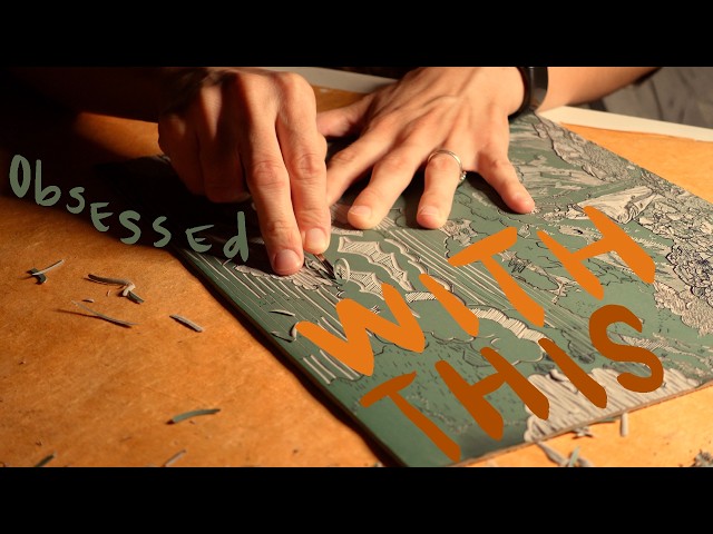 Carving a Linocut Commission