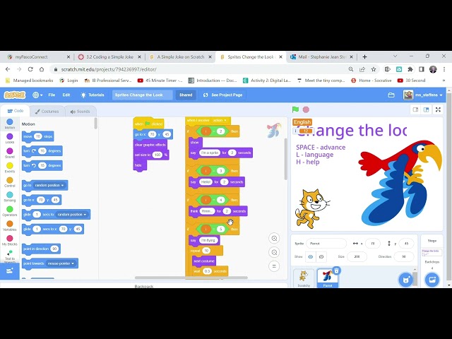 Scratch Programming 3.1 A Simple Joke