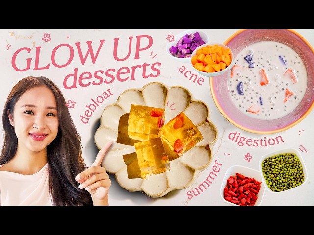 3 beauty desserts for SKIN, BLOATING + DIGESTION 🌼🍠  *easy & delish!*
