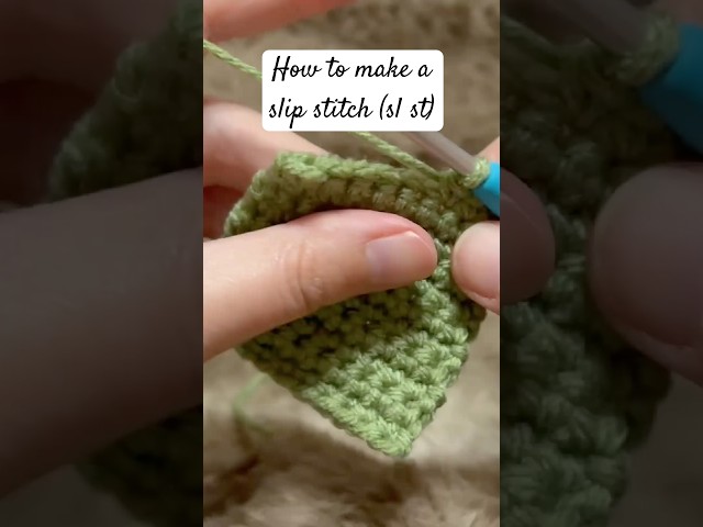 How to slip stitch in crochet (beginner friendly!)