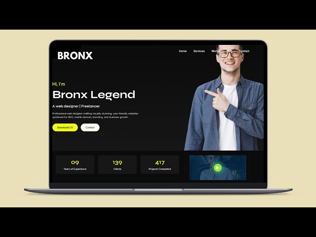 Bronx - Personal Portfolio Landing Page HTML Bootstrap 5 Template Source Code