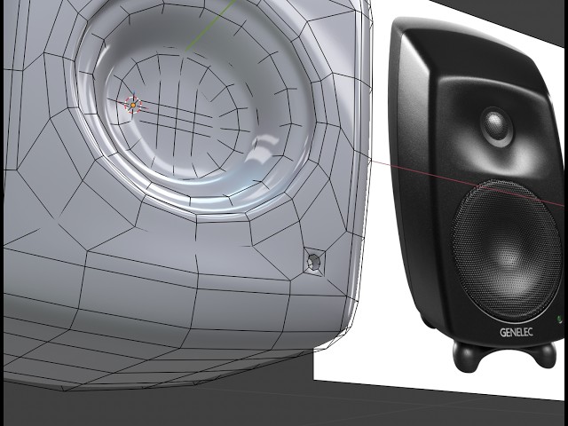 49.  Hard Surface моделирование Genelec в Blender. Часть 3