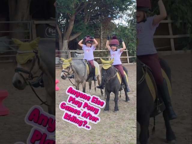 Anyone else play pony games? #ponies #twins #learningtoride #horseriding