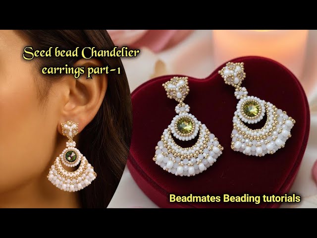 DIY seed bead earrings/ How to make Seed Beads chandelier earrings/ beading tutorial/ bead jewelry 