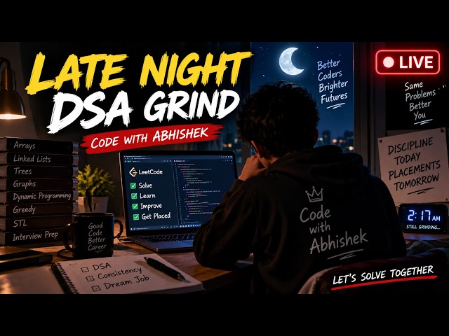 DSA LIVE 🔥 | Solving LeetCode Problems in C++ | Trees, DP, Graphs & Greedy | Placement Prep 🚀