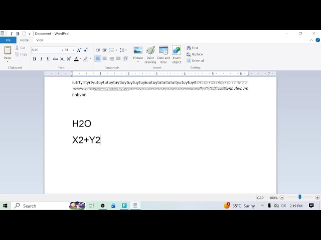 Wordpad in Basic computer