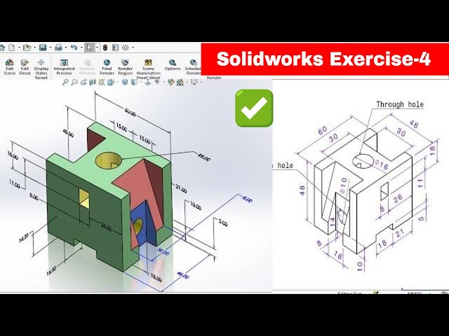 ⚡ Solidworks Tutorial For Beginners - Exercise 4