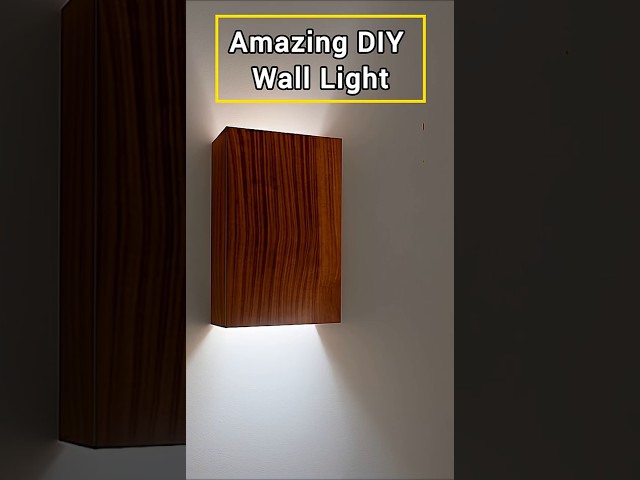 How to make a DIY wall light | #interiordesign #woodworking #walllights #walldecor #shorts