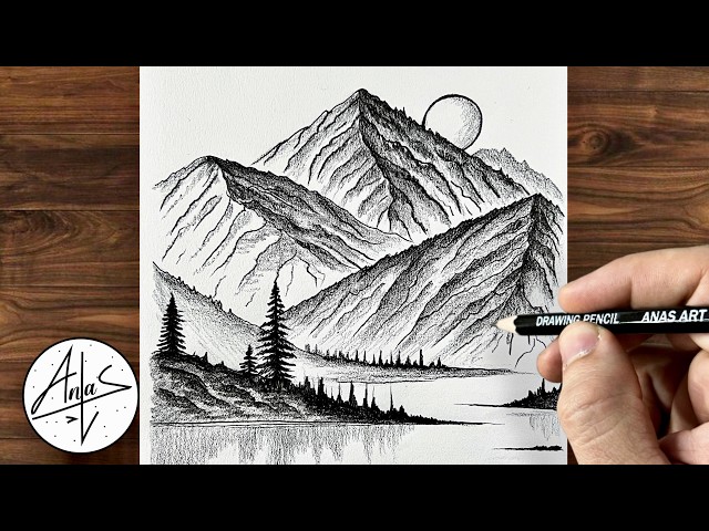 How To Draw LANDSCAPES With Pencil For Beginners