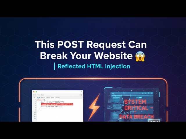 This POST Request Can Break Your Website 😱 | Reflected HTML Injection