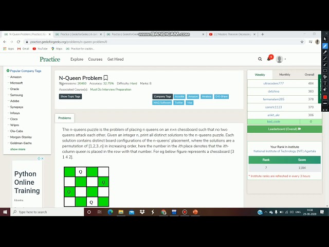N queen problem Code explanation| Backtracking |Harshit jain