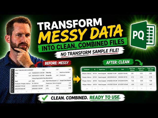 How to Clean and Combine Messy Data in Power Query Using a Custom Function